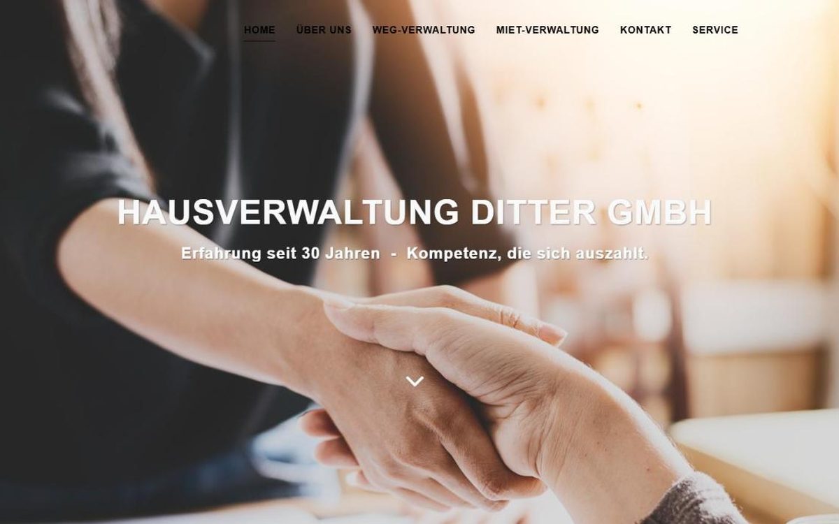 Startseite der Hausverwaltung Ditter