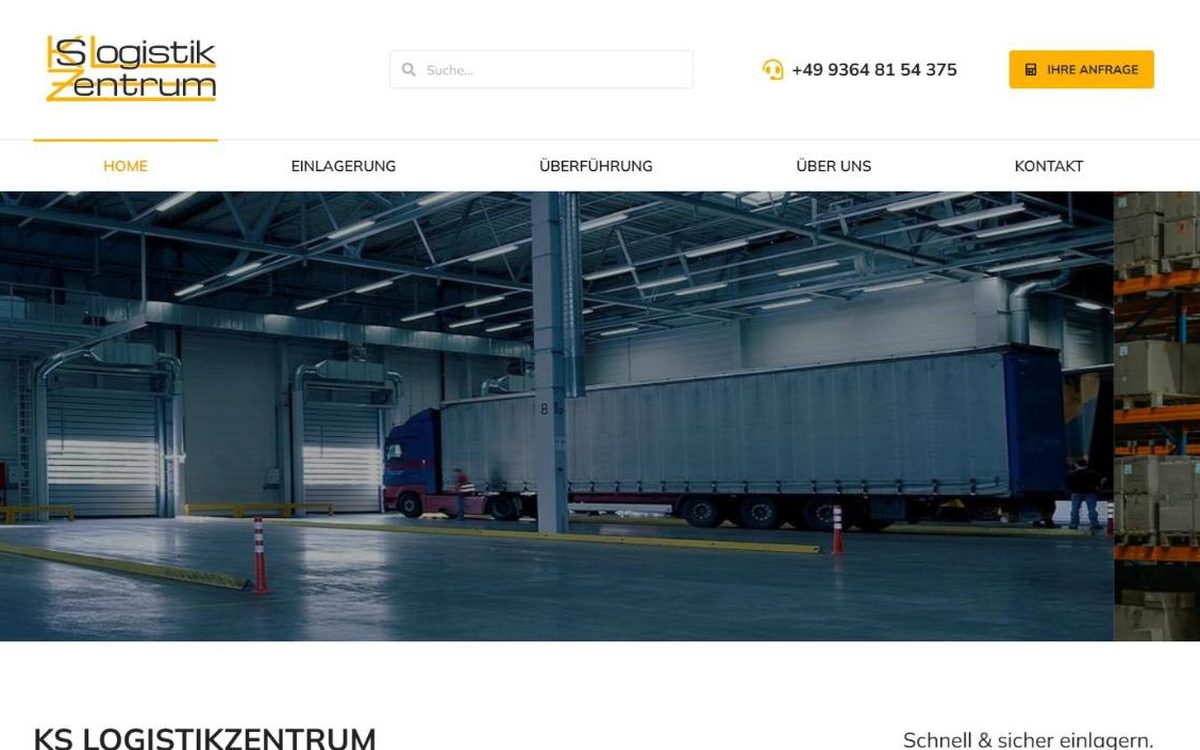 Startseite des KS-Logistikzentrums